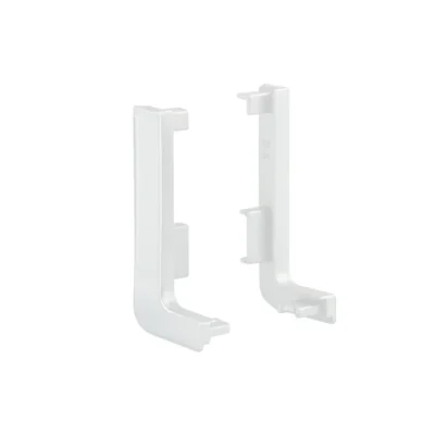 PVC Left and Right End Cap for Countertop Profile 1005, White