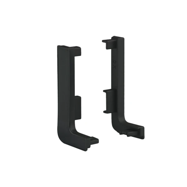 PVC Left and Right End Cap for Countertop Edging Profile 1005, Black