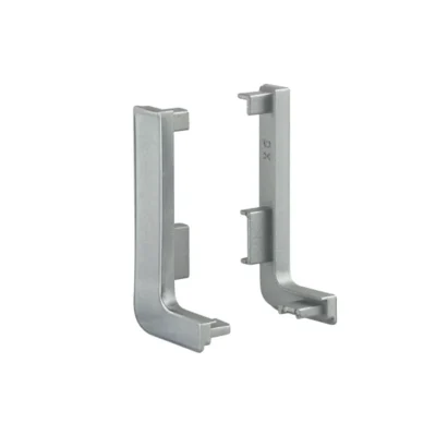 PVC Left and Right End Cap for 1005 Profile, Brushed Aluminum