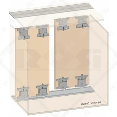 PS76 Sliding Door System Mechanism for 1 Door