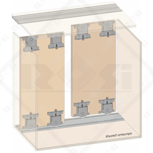 PS76 Sliding Door System Mechanism for 1 Door