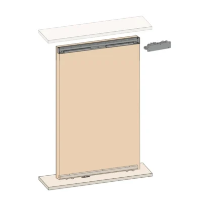 PS912 Sliding Door System Mechanism with 2 Soft-Close Dampers