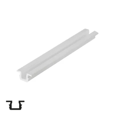 Top and Bottom Rail for SKM15 Sliding System - White