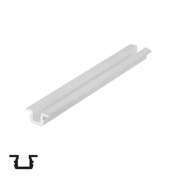 Top and Bottom Rail for SKM15 Sliding System - White