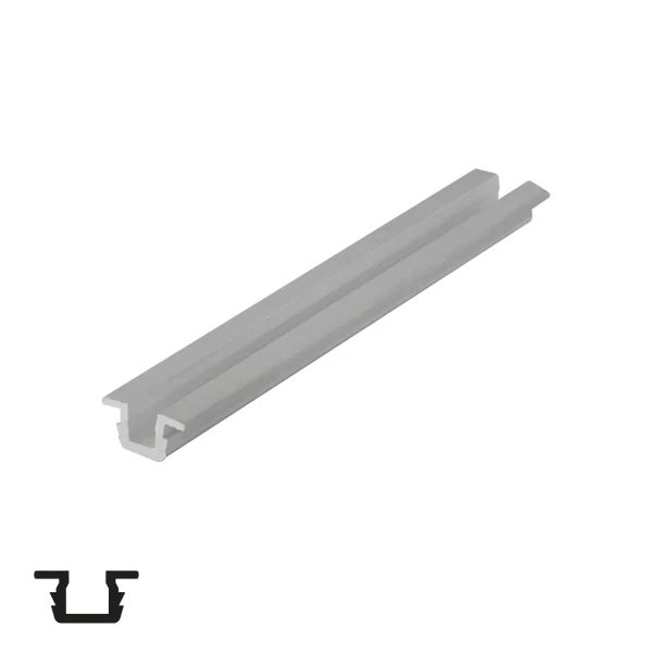 Top or Bottom Rail for SKM15 Sliding System - Grey