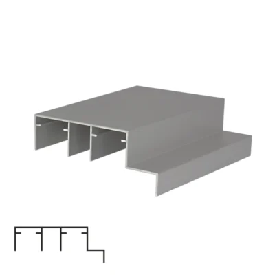 Top Track Rail for Sliding Systems PS75/PS80/PS88/SKM80AY - 6m, Chrome