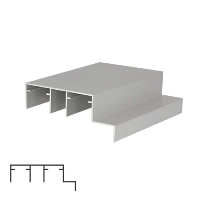 Top Rail for Sliding Systems PS75/PS80/PS88/SKM80AY - 6m, Matte Chrome