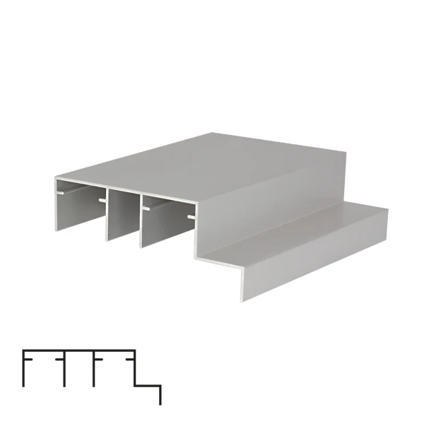 Top Rail for Sliding Systems PS75/PS80/PS88/SKM80AY - 6m, Matte Chrome