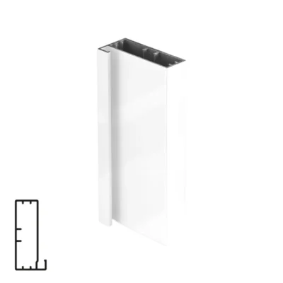 Aluminum Profile for Glass Door - 6 Meters, Glossy White