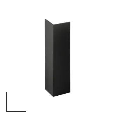 L-Shaped Aluminum Profile 25x25mm - 6m, Matte Black
