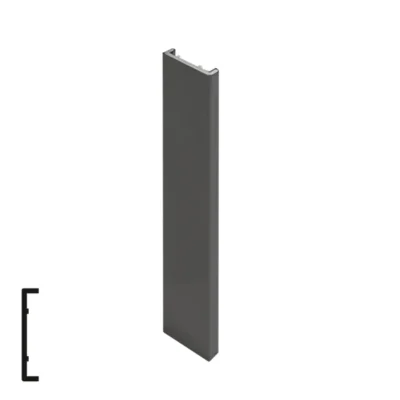 Aluminum Edge Profile for 3D Panels, 2.8m, Graphite