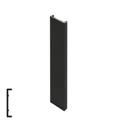 Aluminum U-Channel Profile for 3D Panels, 2.8m, Black
