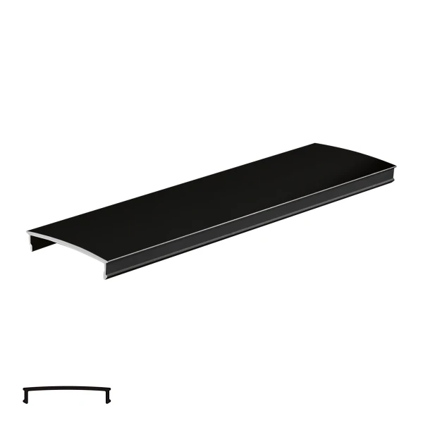 Bottom Rail Cover 3006 - 6m, Matte Black