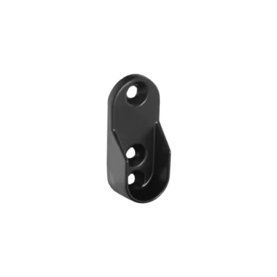 Oval Wardrobe Rail Support - Matte Black