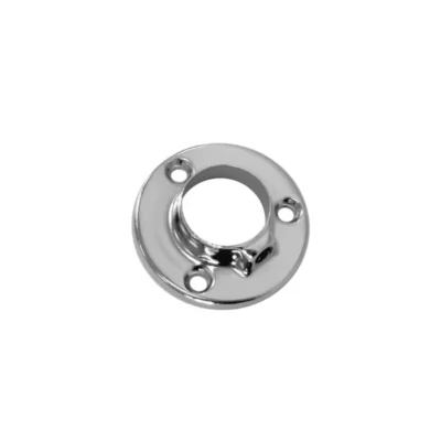 Round Chrome Wardrobe Rail Support Bracket