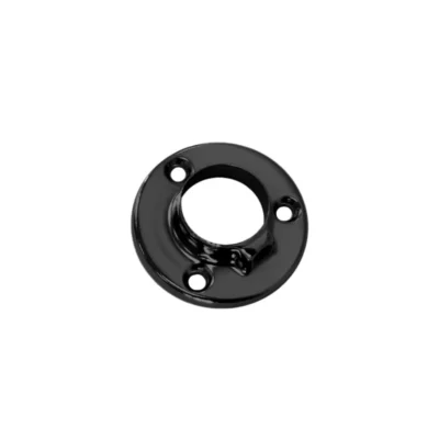 Round Wardrobe Rail Support Bracket - Matte Black