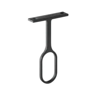 Matte Black Intermediate Elliptical Wardrobe Rail Support