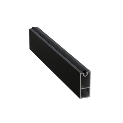 Rectangular Wardrobe Hanging Rail - Matte Black