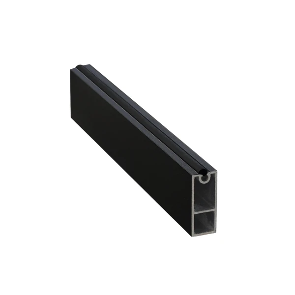 Rectangular Wardrobe Hanging Rail - Matte Black