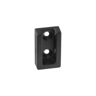 Rectangular Wardrobe Rail Support - Matte Black