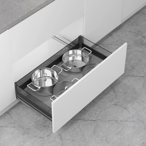 Krista Soft-Close Pull-Out Basket for 800mm Cabinet - Transparent