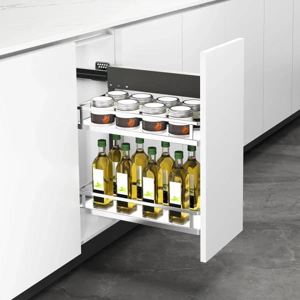 Arctic Soft-Close Pull-Out Basket with Solid Base - 300mm Cabinet
