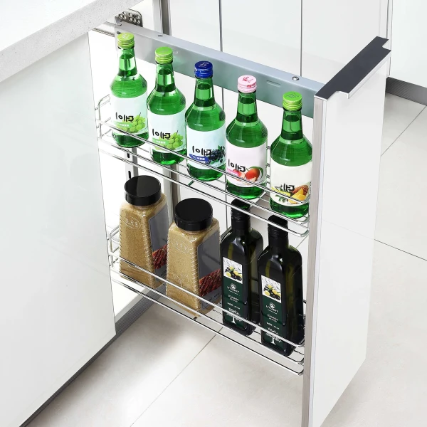 Esentsa Soft-Close Side-Mounted Pull-Out Basket for 200mm Cabinet