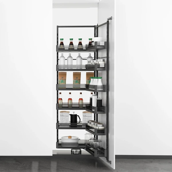 Krista Pull-Out Pantry Unit - 1700 mm Height - 6 Levels - 600 mm