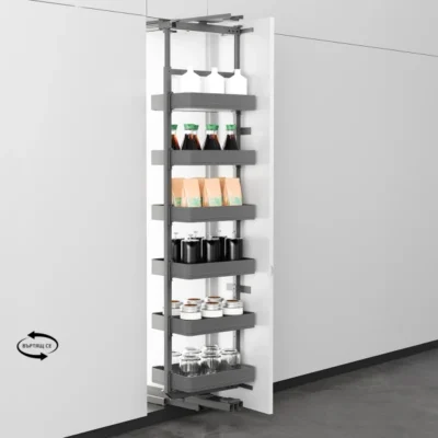 Noir Pull-Out Pantry System - Soft Close - H1750-2050mm - 6 Tiers