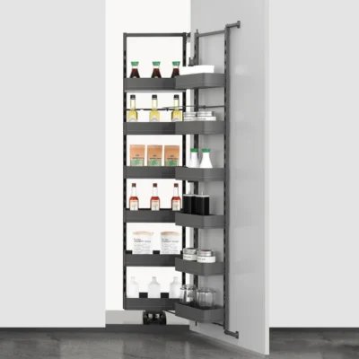 Noir Pull-Out Pantry Unit H1700mm - 6 Tiers - For 450mm Cabinet
