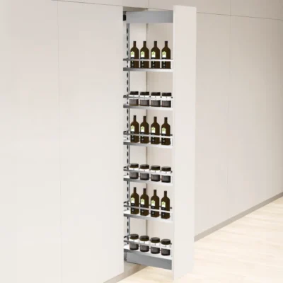 Arctic Pantry Pull-out Unit with Soft-close, White, H1850mm, 200mm