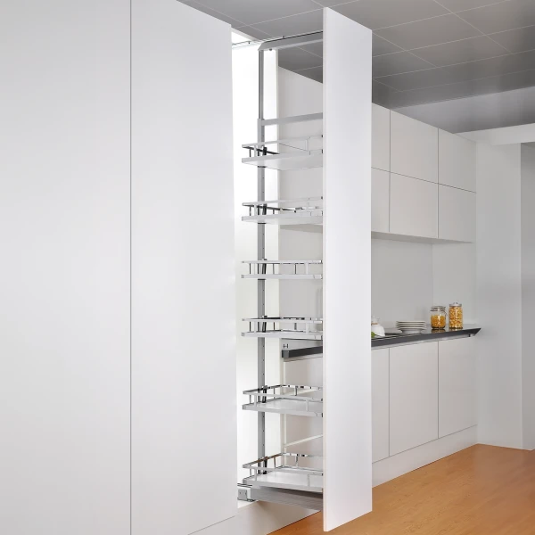 Arctic Pantry Pull-Out Unit - Soft Close - White - 400mm Cabinet