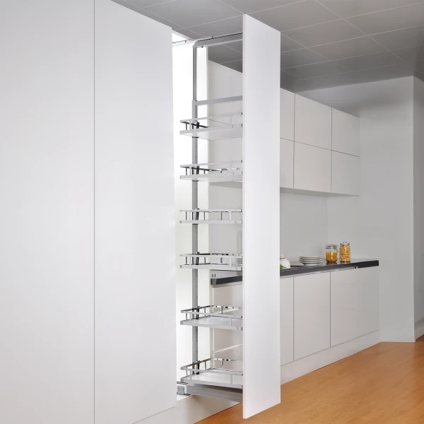Arctic Pantry Pull-out Unit - Soft Close - White - 6 Levels - 400mm