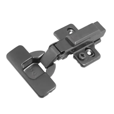 Hinge black MAXI 110° 3D hinge, with smooth closing and clip, set with caps