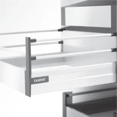 SMARTBOX IN-BOX Internal Drawer System Set - Double Railing, Soft-Close, White