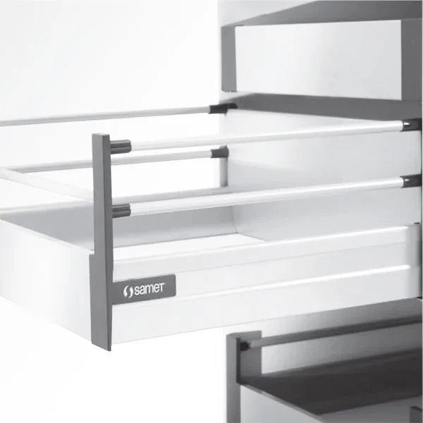 SMARTBOX IN-BOX Internal Drawer System Set - Double Railing, Soft-Close, White