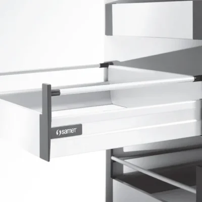 SMARTBOX IN-BOX Internal Drawer System Set - Single Railing, Soft-Close, White
