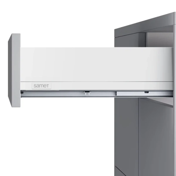 FLOWBOX H89 Slim-Side Drawer System - Push-to-Open, Soft-Close, White