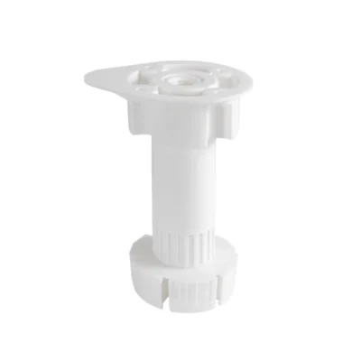 Adjustable 3-Part PVC Furniture Leg - White