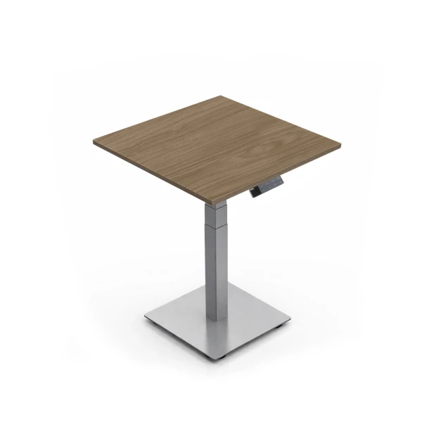 Electric Height Adjustable Desk with Grey Base and Chipboard Top