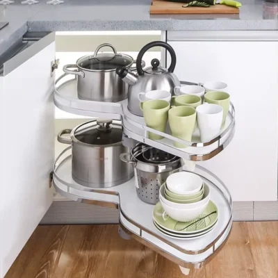 Arctic Soft-Close Blind Corner Pull-Out Unit - White Base - 900mm