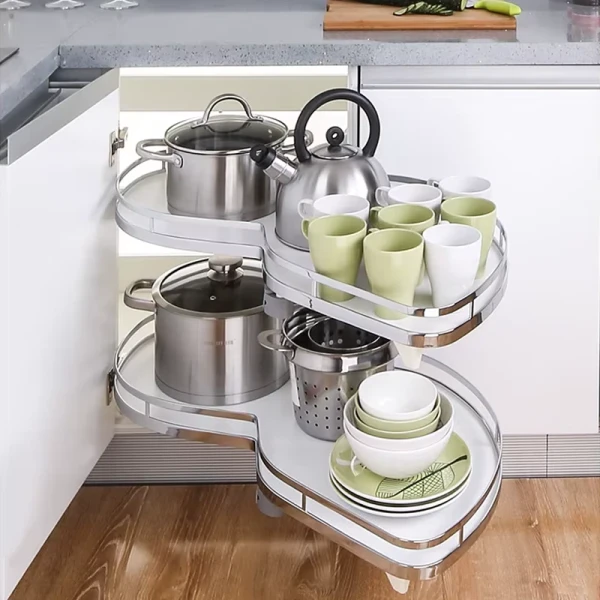 Arctic Soft-Close Blind Corner Pull-Out Unit - White Base - 900mm