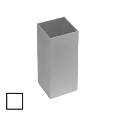 Aluminum Square Profile 40x40mm - 6m Matte Chrome