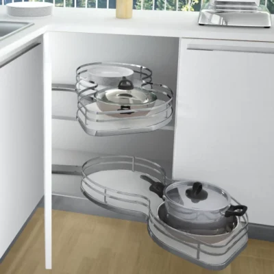 Infinity Blind Corner Pull-Out Unit - 2-Tier Solid Base - 900mm