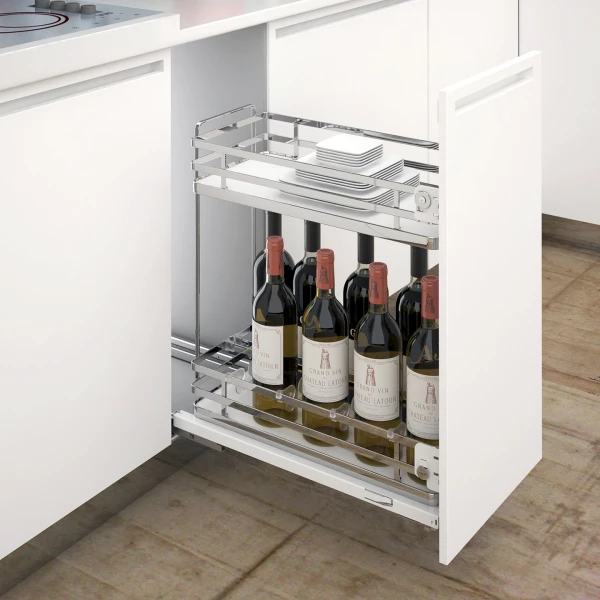 Infinity Side-Mount Pull-Out Basket with Soft-Close - For 400mm Cabinet
