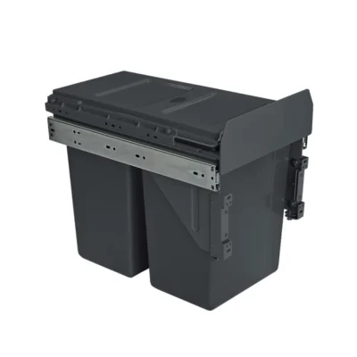Built-in Waste Bin 22L with Soft-Close and Front Panel - 300mm Cabinet
