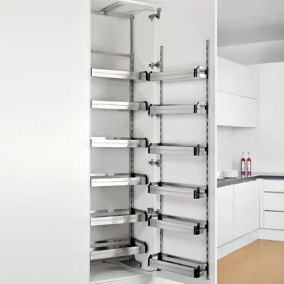 Zenit Pull-Out Pantry Unit Stainless Steel H1850-2150mm - 6 Levels