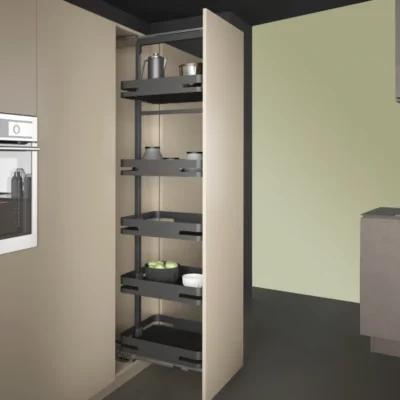 Pull-out Pantry Unit Soft-Close 1880-2180mm - 5 Levels - 400mm Cabinet