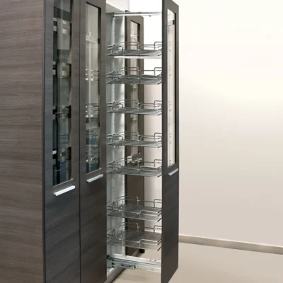 Pull-Out Pantry Unit Soft-Close 2000-2150mm 7-Tier for 300-400mm Cabinet