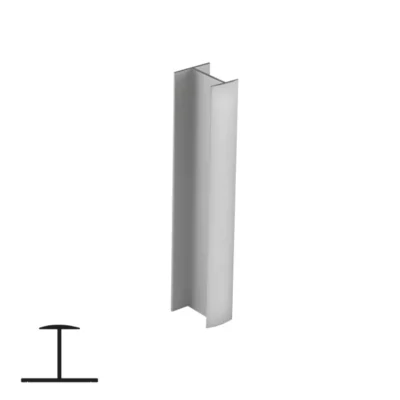 Connecting Profile for 18mm Panels - 6m, Matte Chrome